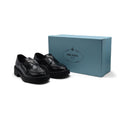 Prada Brushed Spazzolato Leather Loafers Woman 868 Black - 4