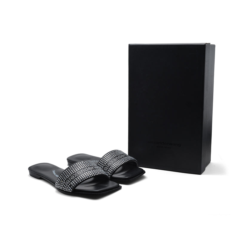 Alexander Wang Vy Crystal Embellished Slide Sandal Women 2025-6 Black - 3