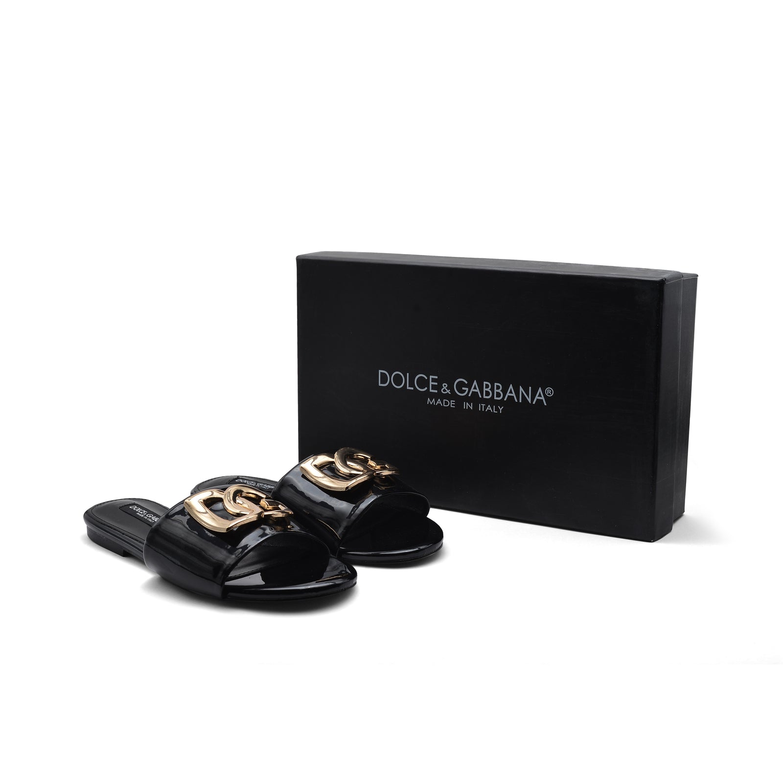 Dolce&Gabbana Loved DG logo flat sandals for Woman 1892 Black - 5