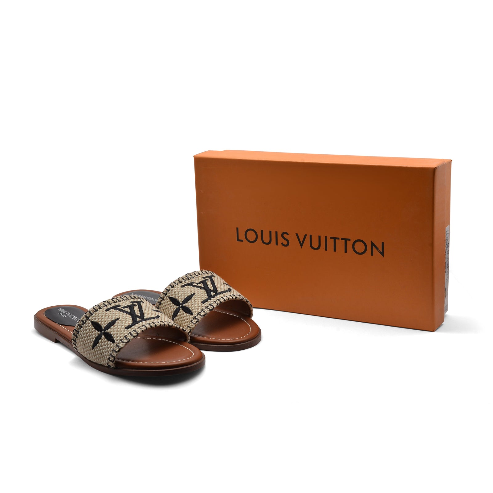 Louis Vuitton Lock It Flat Mule Monogram Sandals Woman L-118 Black - 4