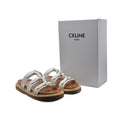 Celine Tippi Leather Leather Sandal Woman H001 White - 4