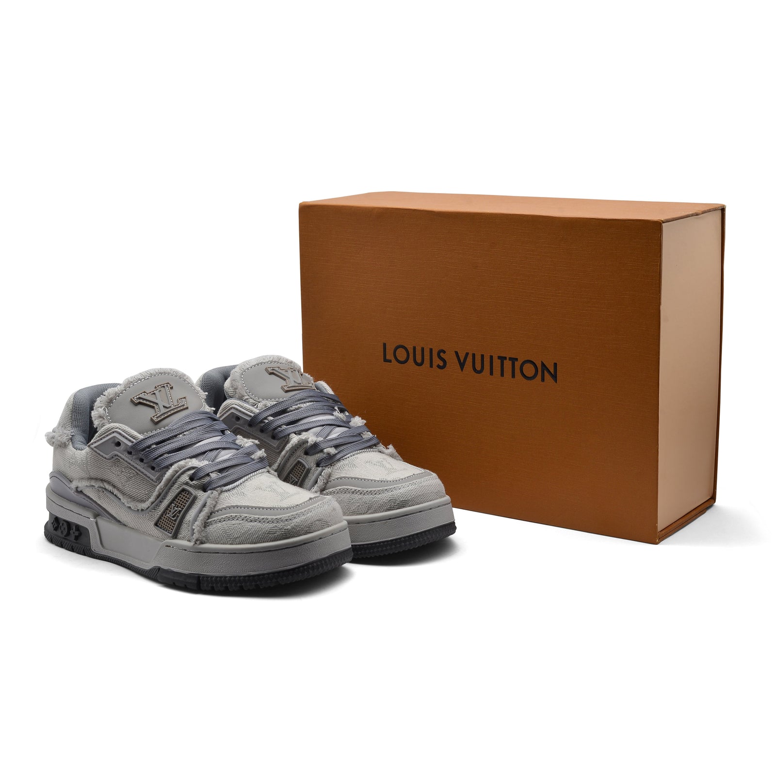 Louis Vuitton Trainer Sneakers Woman DS118 Gray - 4