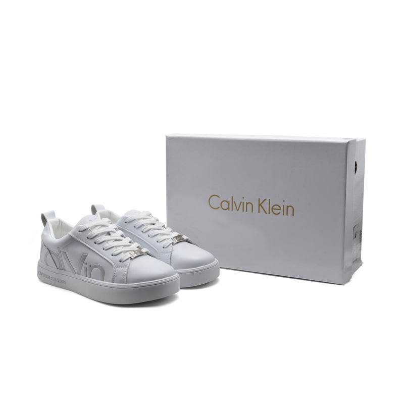 Calvin Klein Danya Cow Silk Platinum Sneakers Woman 9116 White&Silver - 4