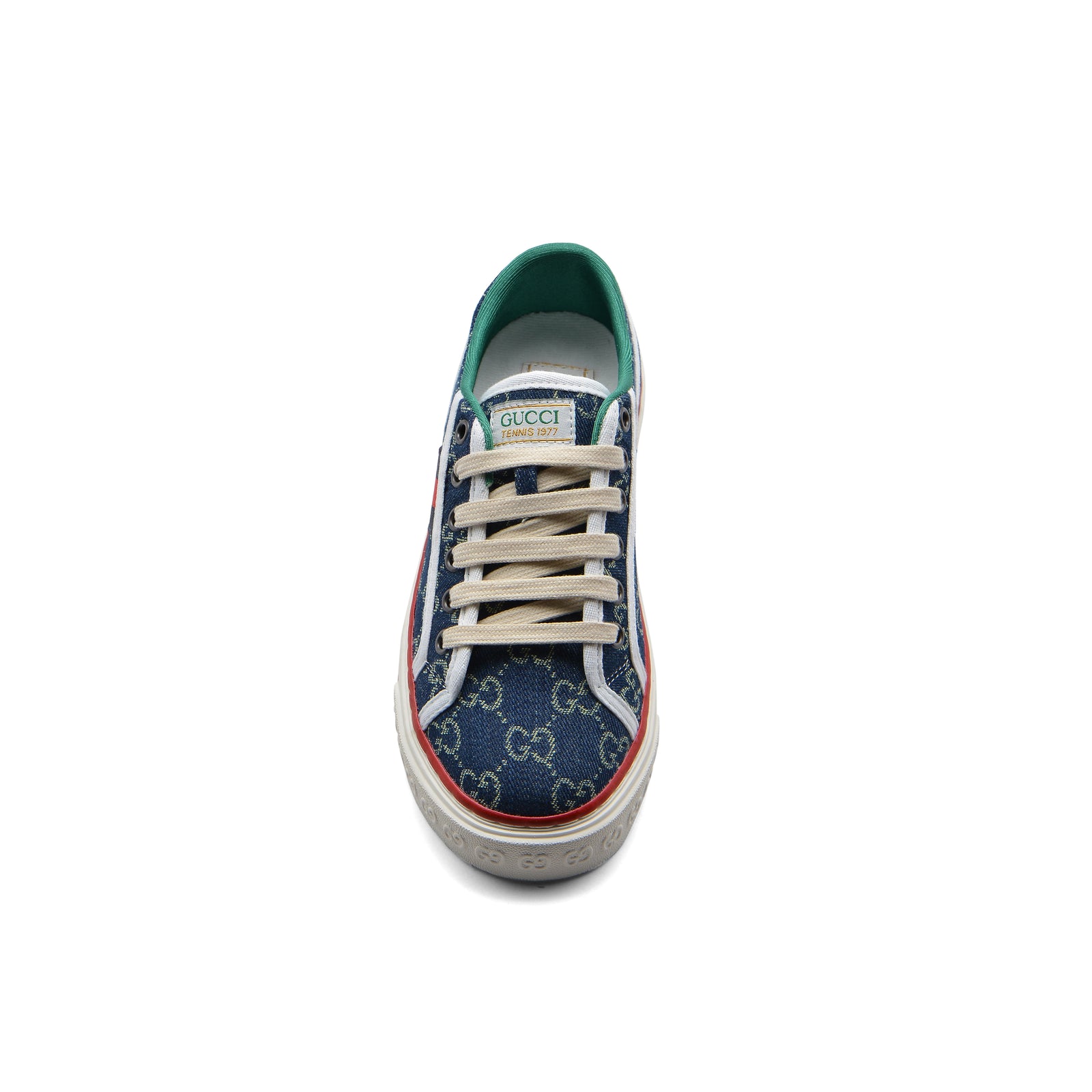 Gucci Cotton Wool Web Houndstooth Interlockin Sneakers Woman GG-1 Navy - 3