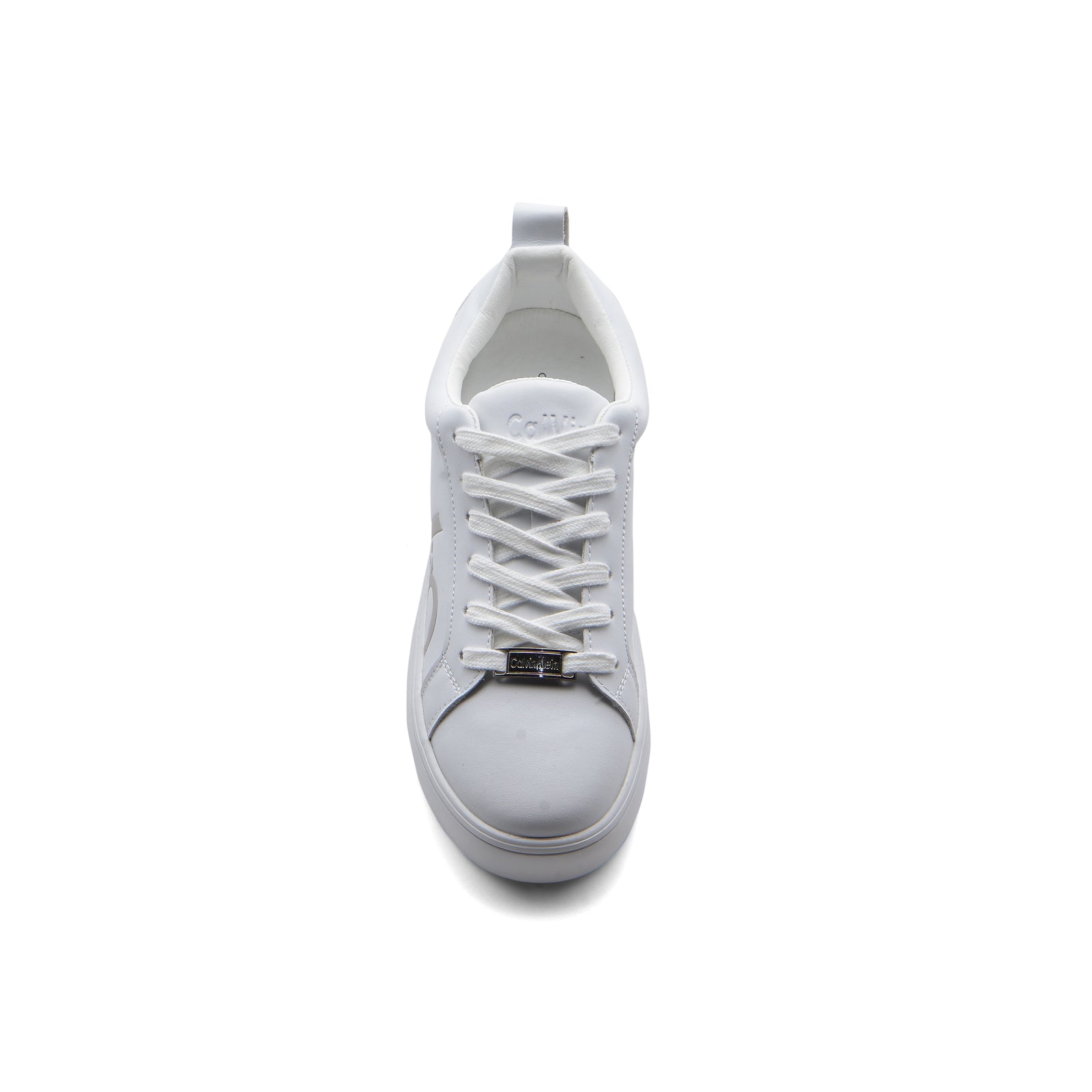 Calvin Klein Danya Cow Silk Platinum Sneakers Woman 9116 White&Silver - 3