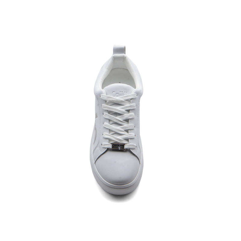 Calvin Klein Danya Cow Silk Platinum Sneakers Woman 9116 White&Silver - 3