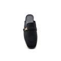 Hermès Groupie H Logo Mules Flats Slipper Woman H66-1 Black - 3
