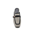 Hermès Groupie H Logo Mules Flats Slipper Woman H66-1 Off White&Black - 3