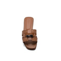 Hermes Calfskin Matte Alligator Giulia Sandals Woman H906 Havan - 3