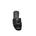 Hermes Calfskin Matte Alligator Giulia Sandals Woman H906 Black - 3