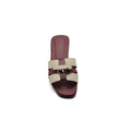 Hermes Calfskin Matte Alligator Giulia Sandals Woman H9-6 Burgundy - 3