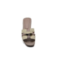Hermes Calfskin Matte Alligator Giulia Sandals Woman H9-6 Khaki - 3