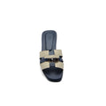 Hermes Calfskin Matte Alligator Giulia Sandals Woman H9-6 Navy - 3
