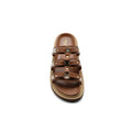 Celine Tippi Leather Leather Sandal Woman H001 Brown - 3