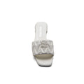 Miu Miu Leather Slides Sandals Summer Classic Leisure Flip Flops Slippers Women 3508 White - 3