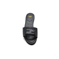 Fendi Baguette Cuoio Romano leather Signature Logo Slide Sandal Woman 1892-1 Black - 3