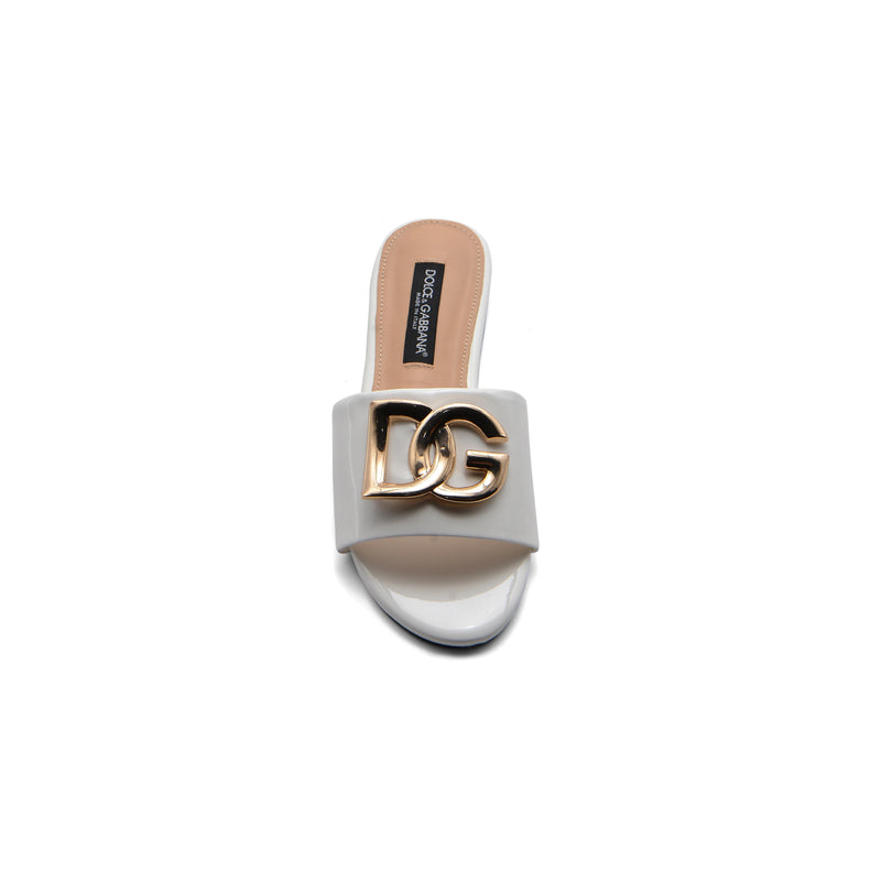Dolce&Gabbana Loved DG logo flat sandals for Woman 1892 White - 4
