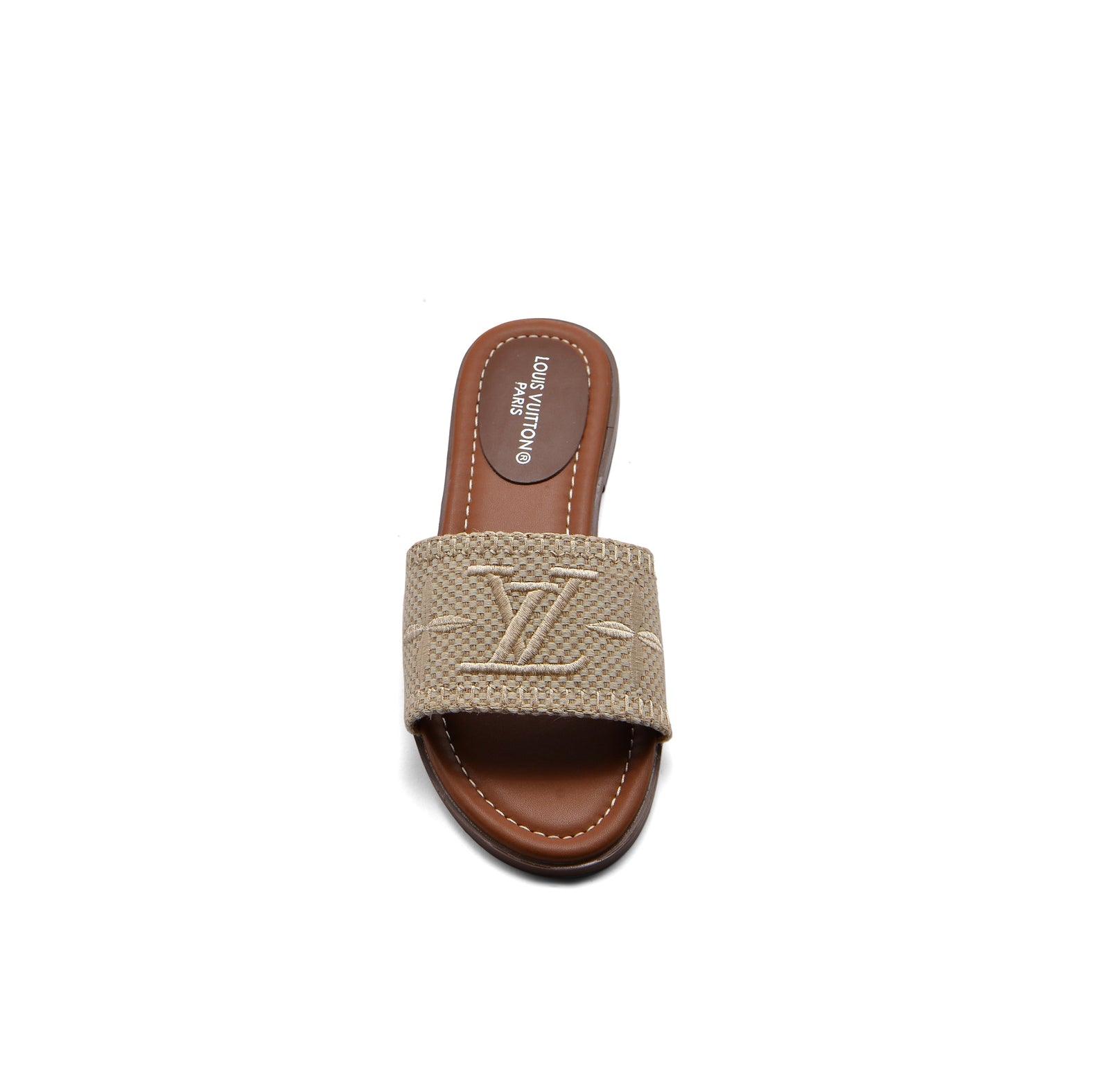 Louis Vuitton Lock It Flat Mule Monogram Sandals Woman L-118 Beige - 3