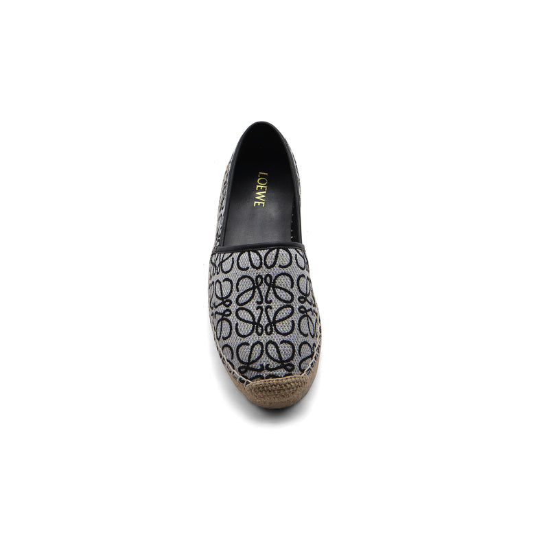 Loewe Owen Logo Jacquard Espadrille Woman 29762 Black - 3
