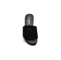 Chanel White Pearl CC Flat Slides Slipper Woman E6545 Black - 3