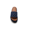 Gucci New Denim GG Monogram Angelina Platform Slide Woman 2020 Blue - 3