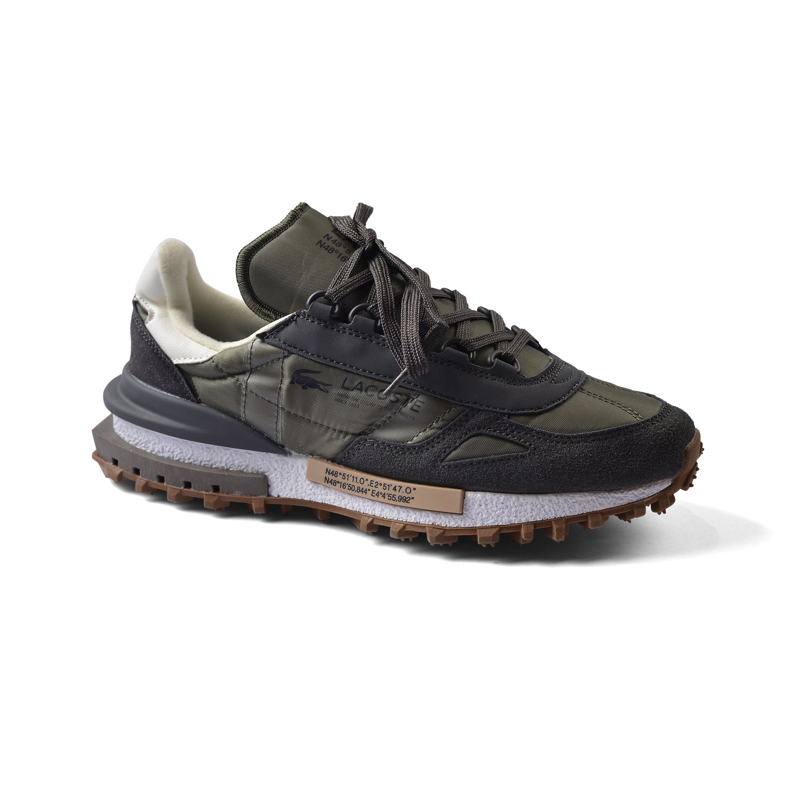 Lacoste Elite Active Sports Trainers Sneakers Man XV746 Olive - 1