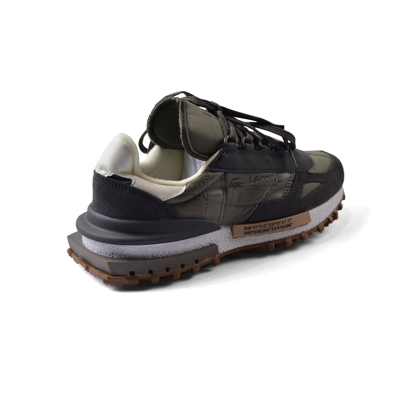 Lacoste Elite Active Sports Trainers Sneakers Man XV746 Olive