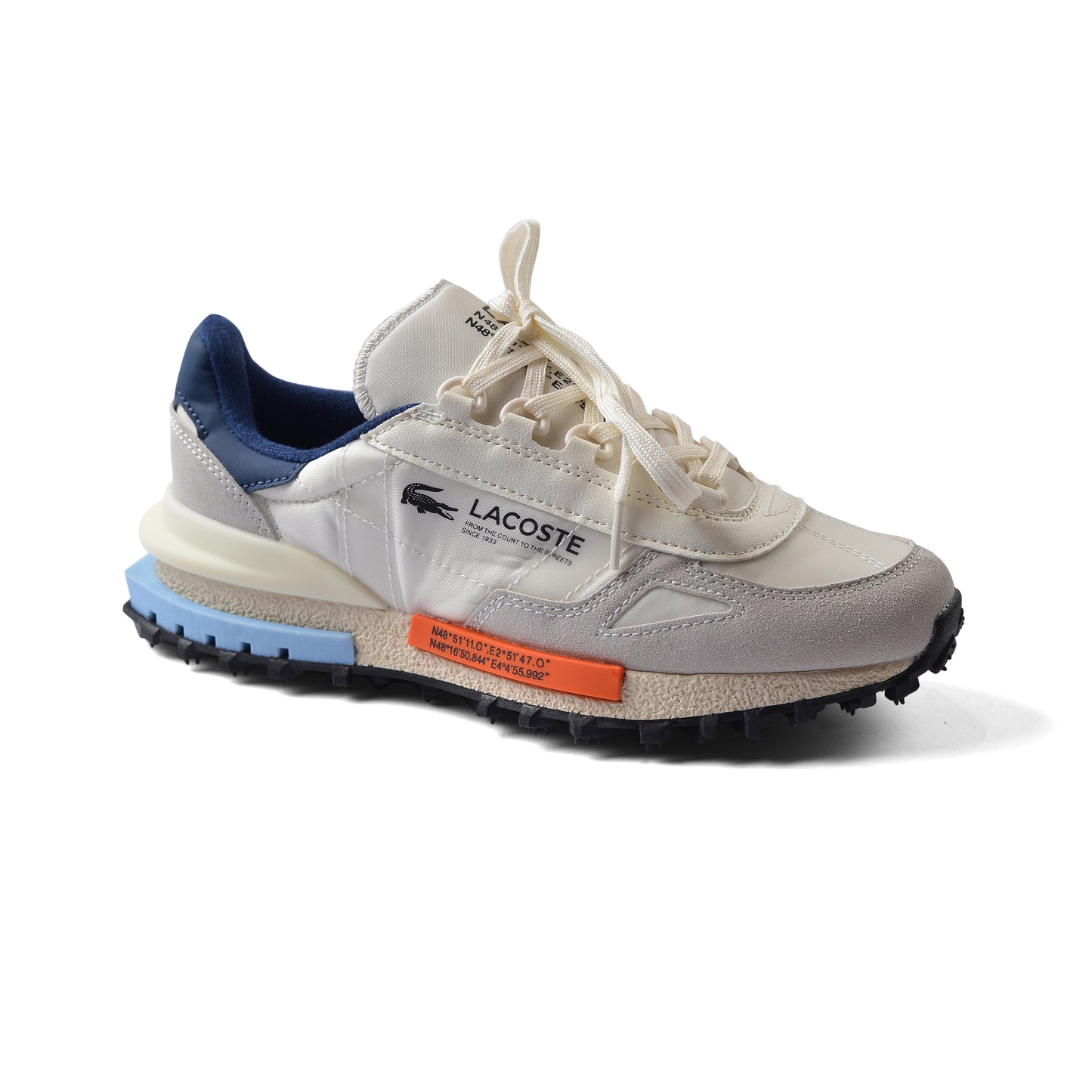 Lacoste Elite Active Sports Trainers Sneakers Man XV746 Off-White
