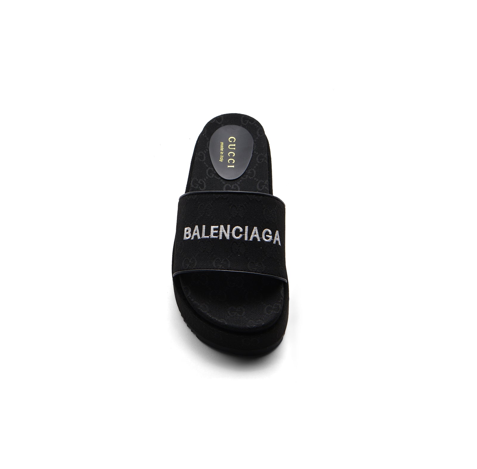 Gucci x Balenciaga Platform slide sandals for Women 2020-3 Black - 3
