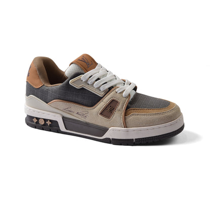 LOUIS VUITTON Trainer Outdoor Sneakers Man 420N Brown&Beige