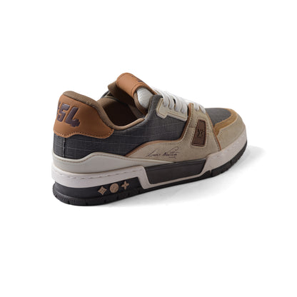 LOUIS VUITTON Trainer Outdoor Sneakers Man 420N Brown&Beige