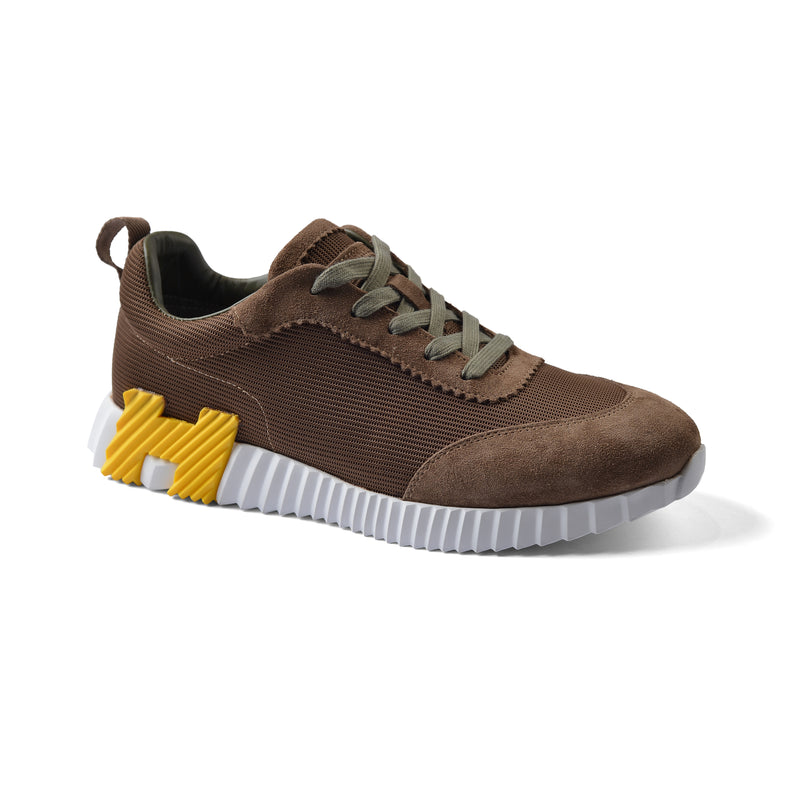 Hermes Bouncing Technical Mesh Suede SANDS Sneakers Man LA005 Coffee - 1