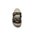 Christian Dior Textured with Gold Accents Oblique Raffia Chambray Jacquard Dioract Sandals Woman 16888-2 Navy - 3