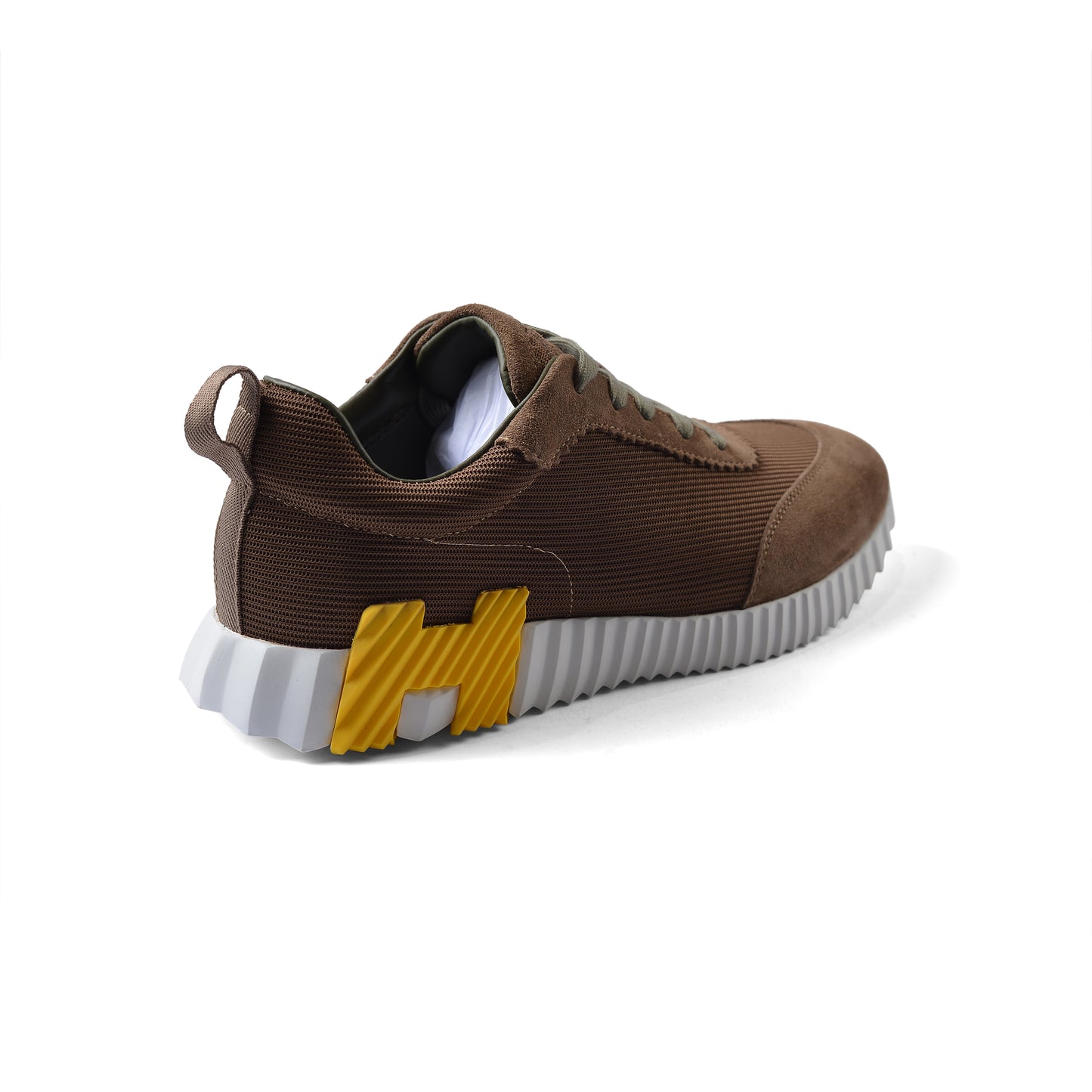 Hermes Bouncing Technical Mesh Suede SANDS Sneakers Man LA005 Coffee