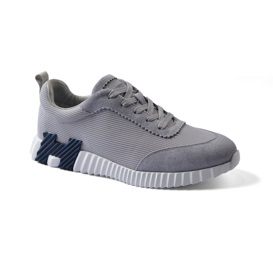 Hermes Bouncing Technical Mesh Suede SANDS Sneakers Man LA005 Gray