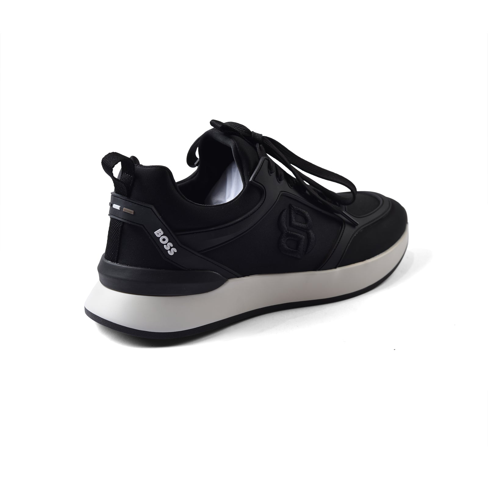 Hugo Boss Premium Quality Italian Sneakers Man LA007 Black - 2
