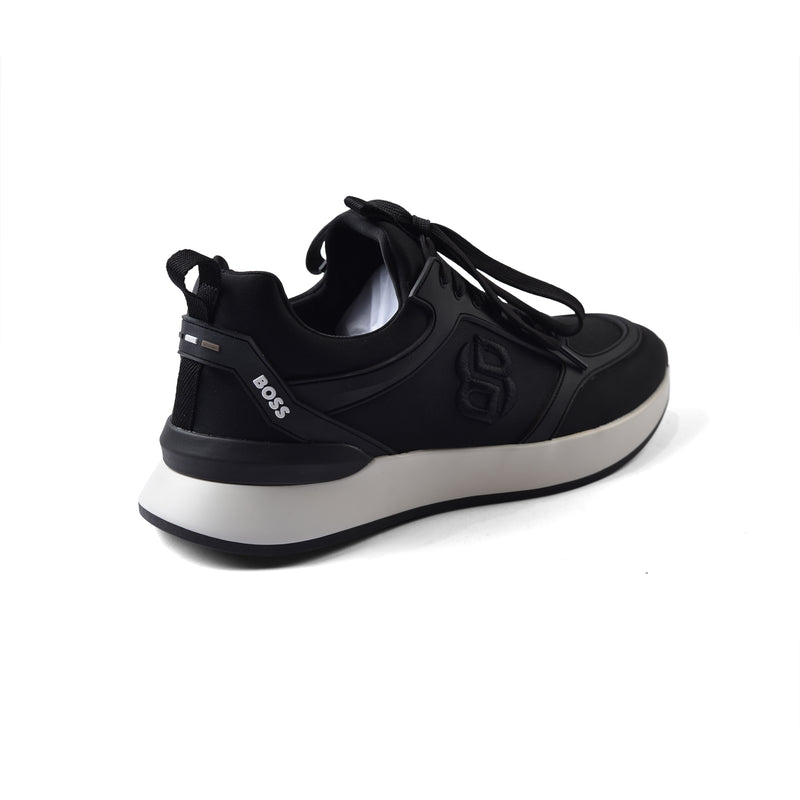 Hugo Boss Premium Quality Italian Sneakers Man LA007 Black - 2