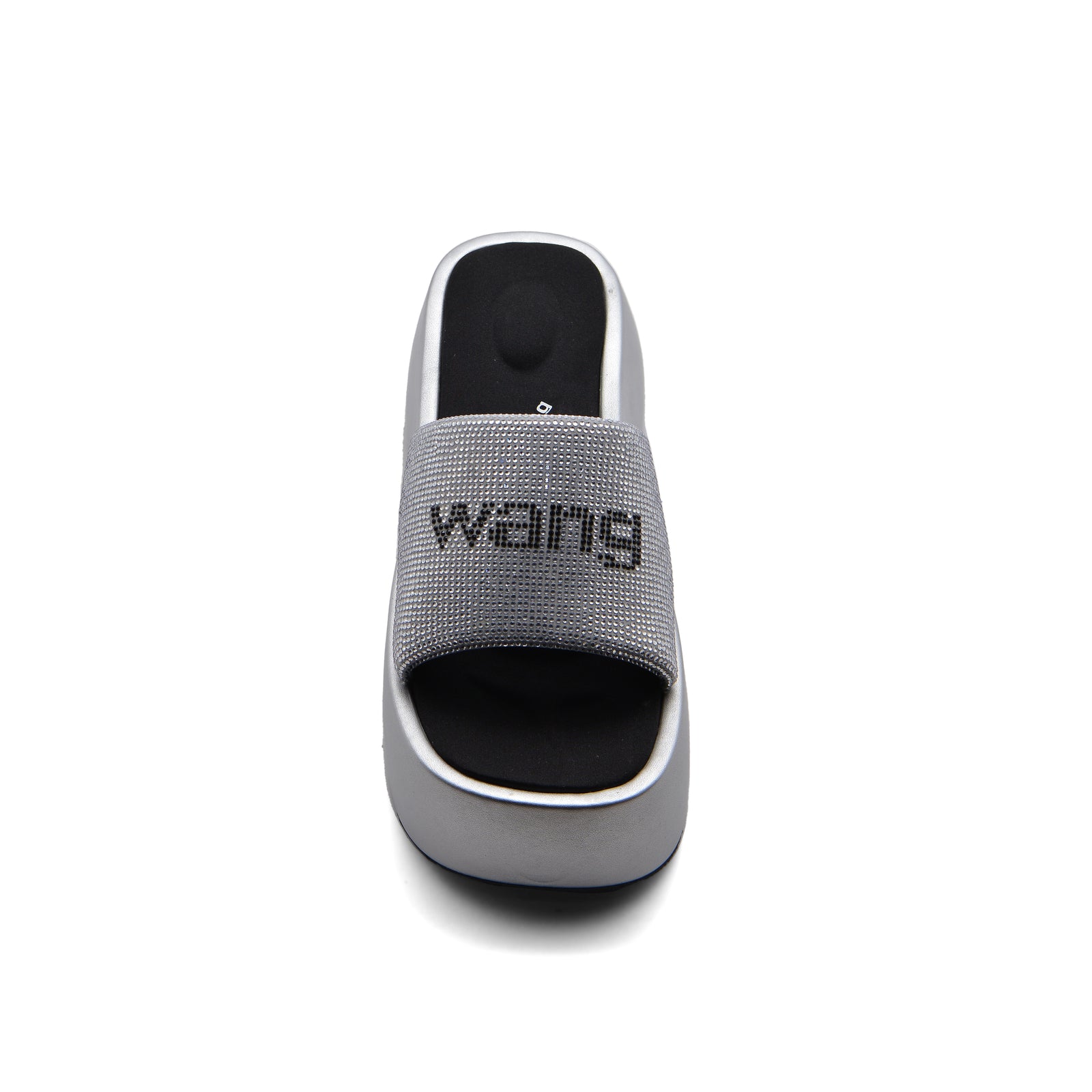 Alexander Wing Slippers High Sole Comfortable Open Back Woman 2907-3 Silver - 3