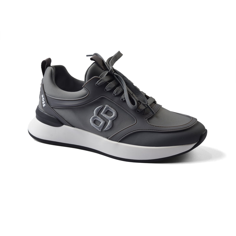 Hugo Boss Premium Quality Italian Sneakers Man LA007 Gray - 1
