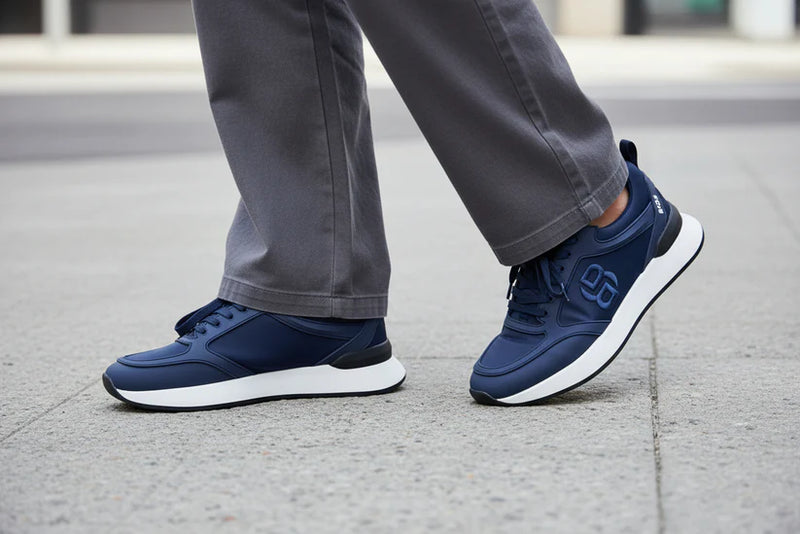 Hugo Boss Premium Quality Italian Sneakers Man LA007 Navy - 4