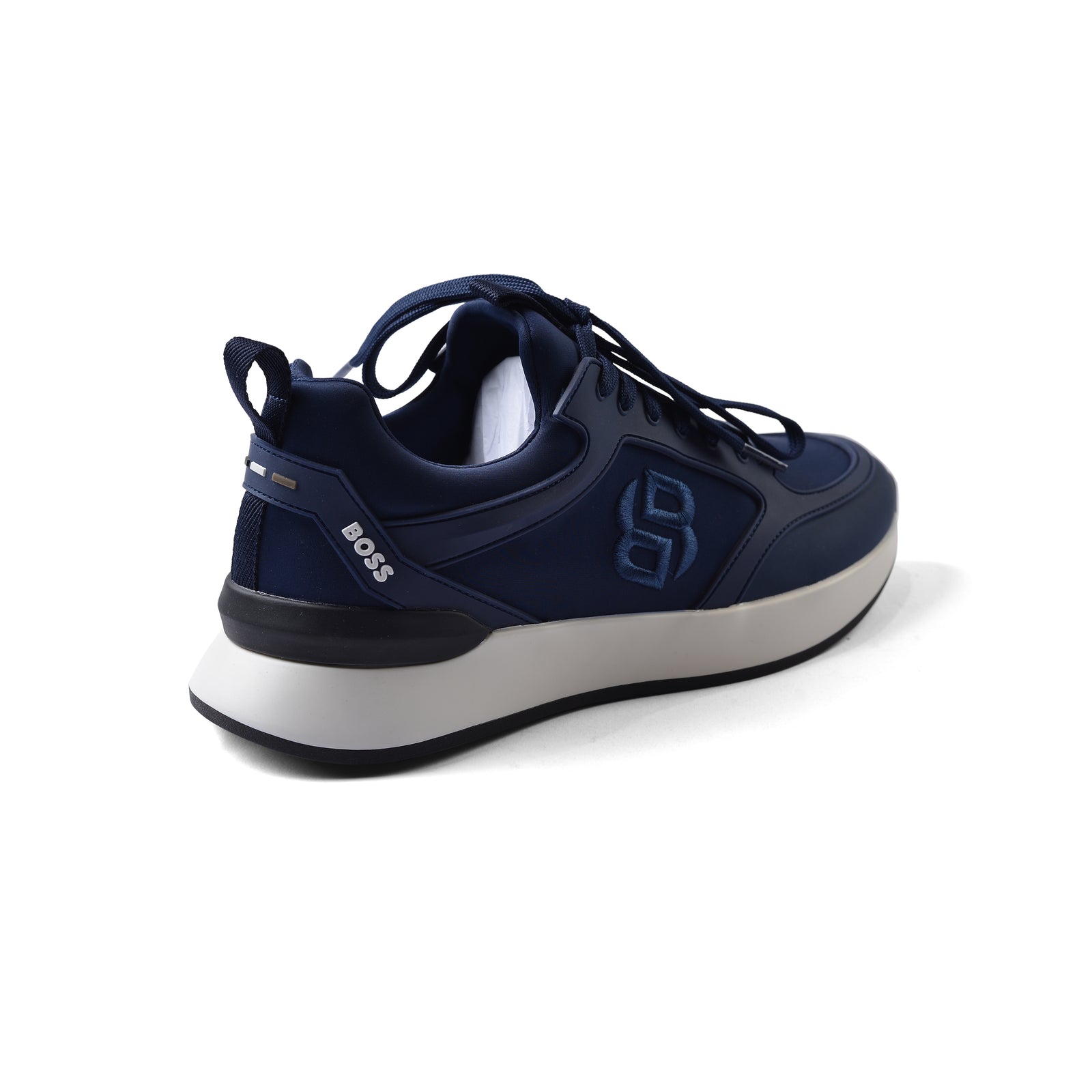 Hugo Boss Premium Quality Italian Sneakers Man LA007 Navy - 2