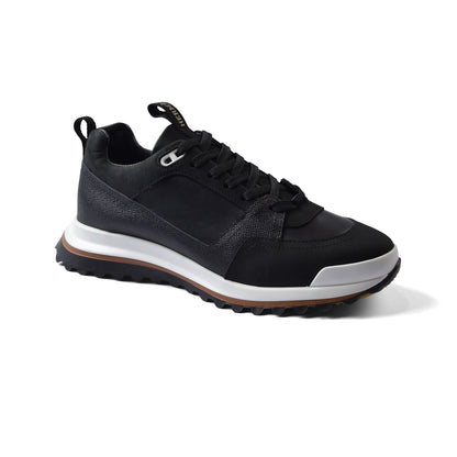 HERMES Leather Top Houses Champion the Aesthetic Sneakers Man LA009 Black