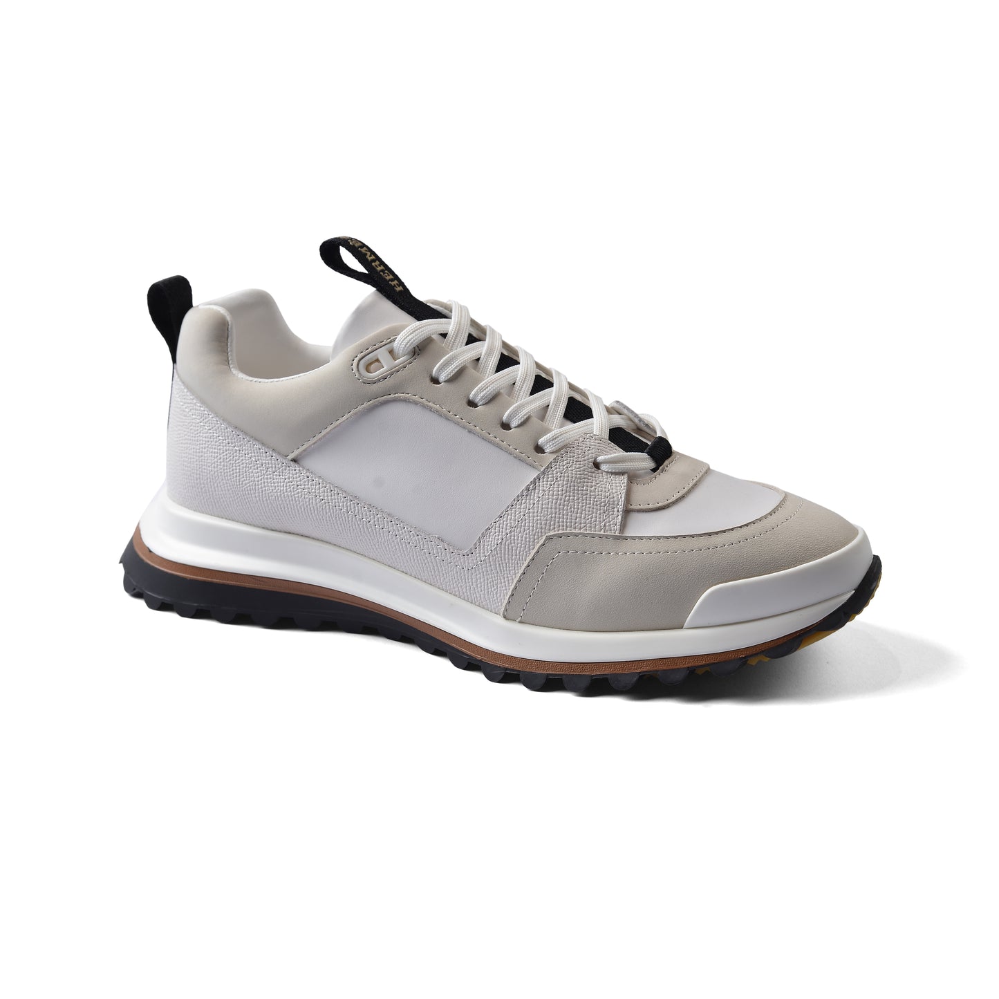 HERMES Leather Top Houses Champion the Aesthetic Sneakers Man LA009 White
