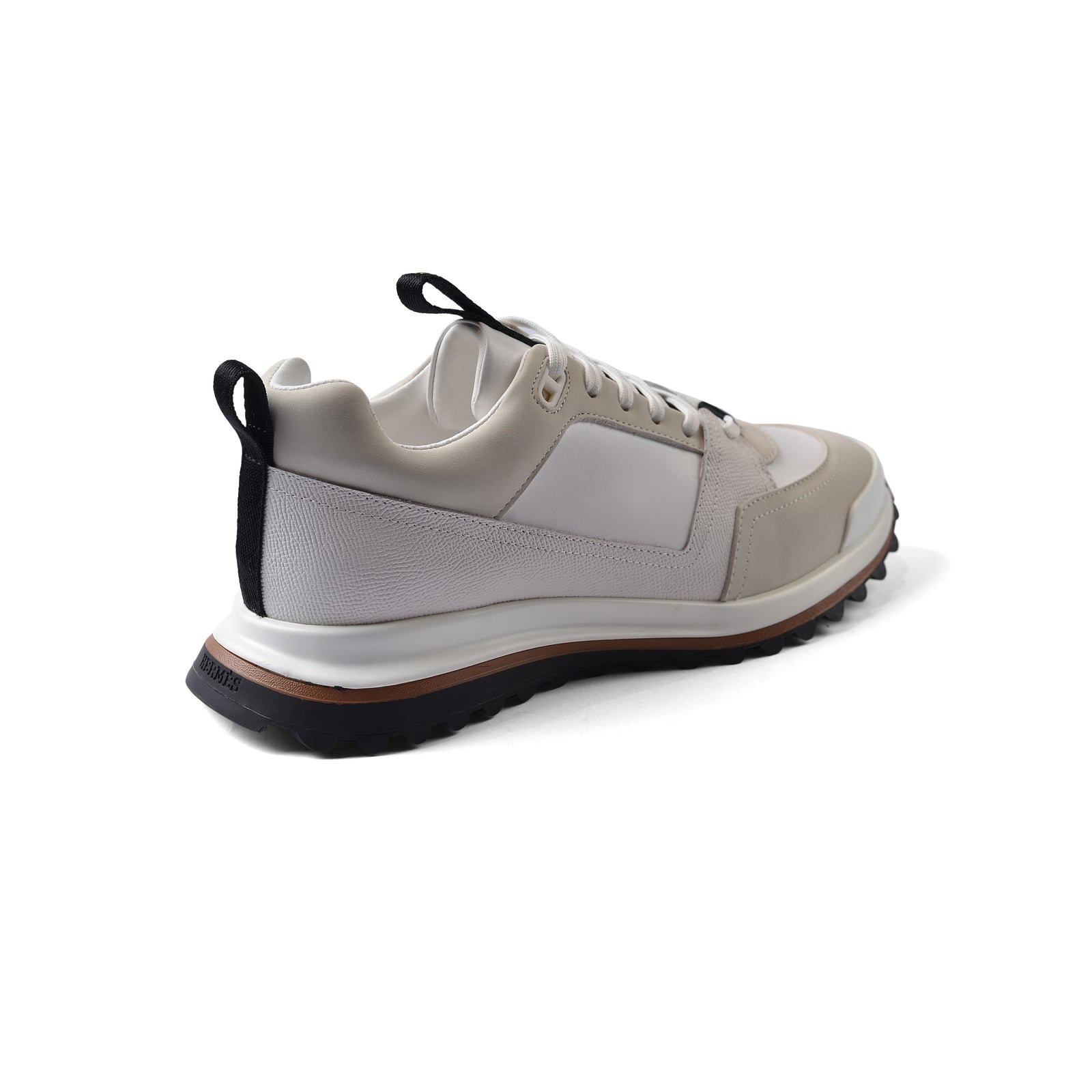 HERMES Leather Top Houses Champion the Aesthetic Sneakers Man LA009 White - 2