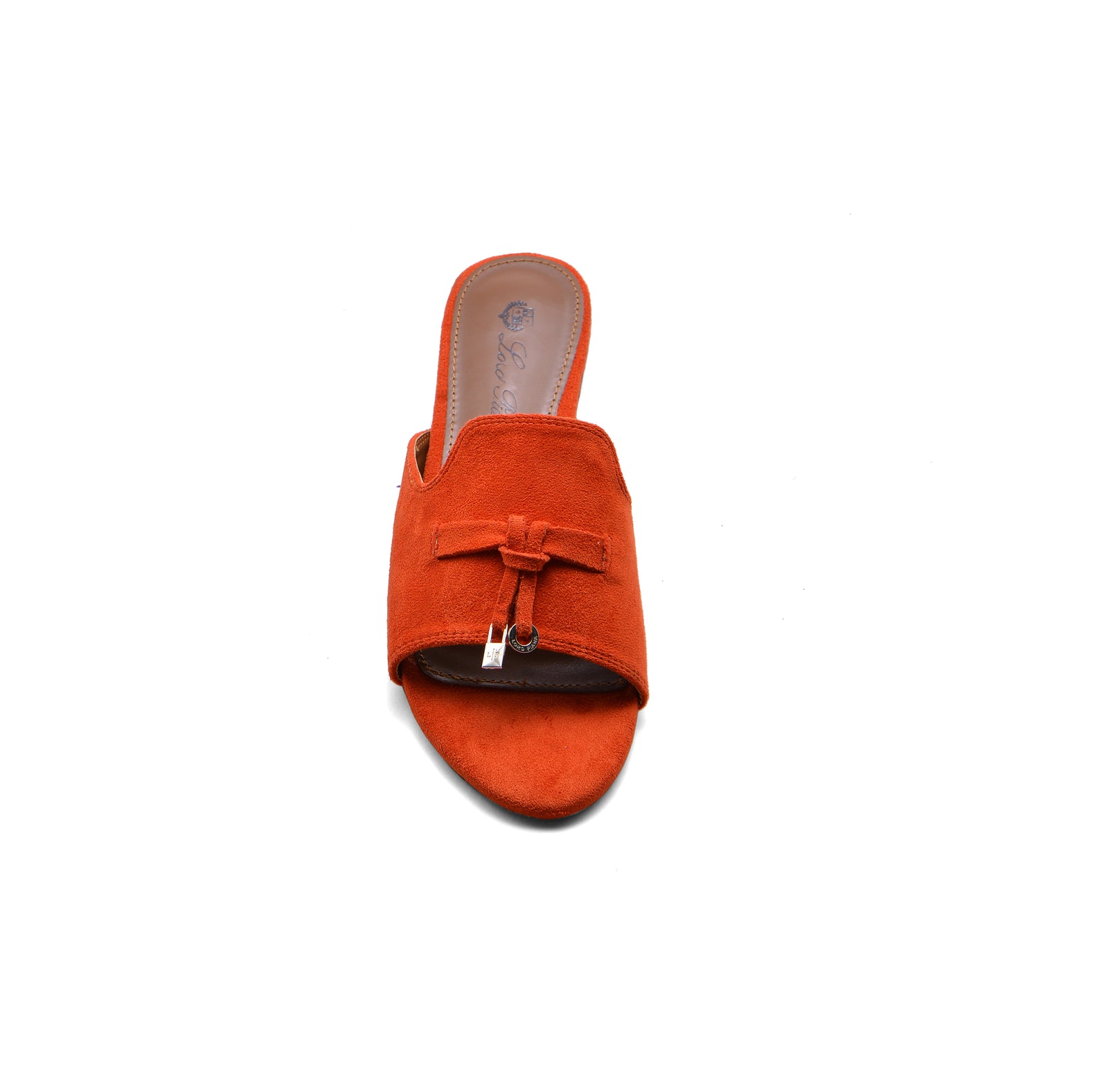 Loro Piana Summer Charms suede sandals Woman VR-9 Orange - 3