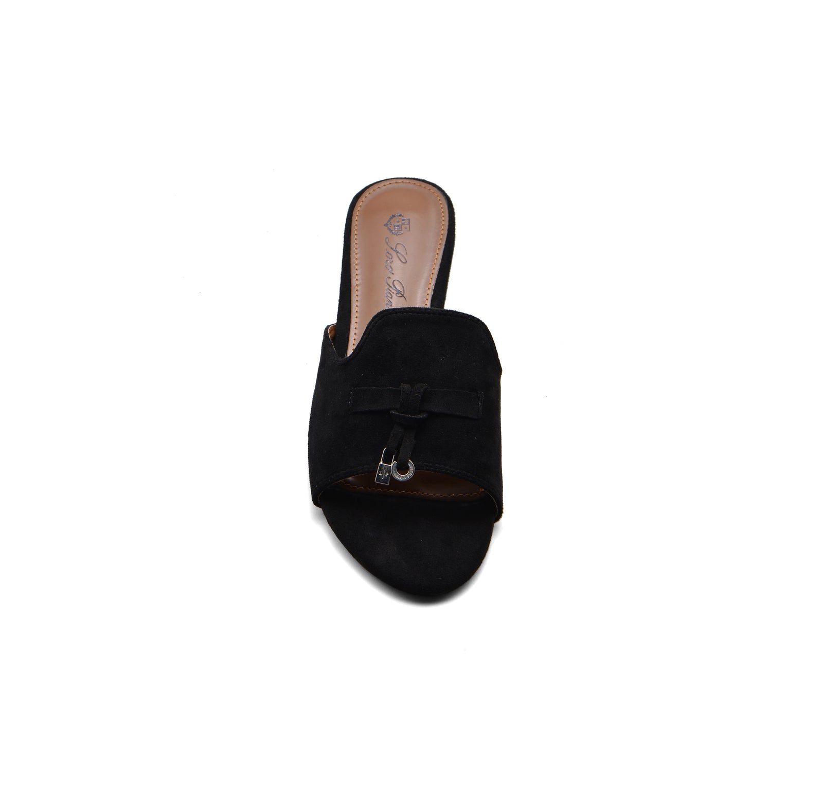 Loro Piana Summer Charms suede sandals Woman VR-9 Black - 3