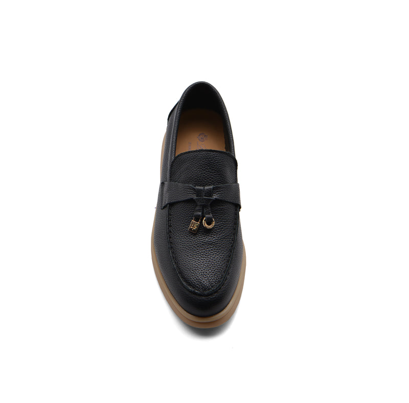 Loro Piana Suede Summer Charms Walk Loafers Woman VR-LA Black - 3