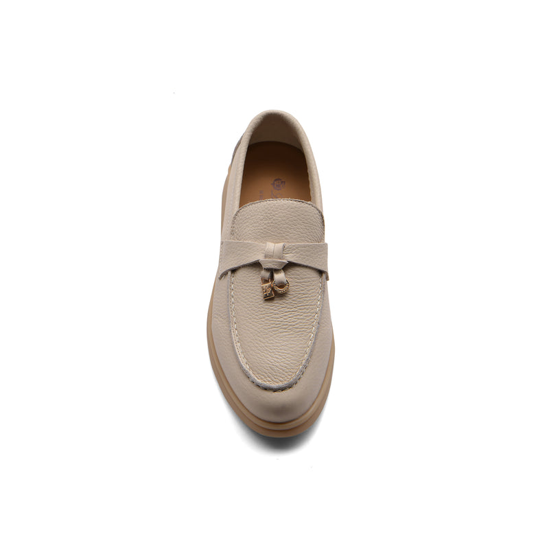 Loro Piana Suede Summer Charms Walk Loafers Woman VR-LA Beige - 3