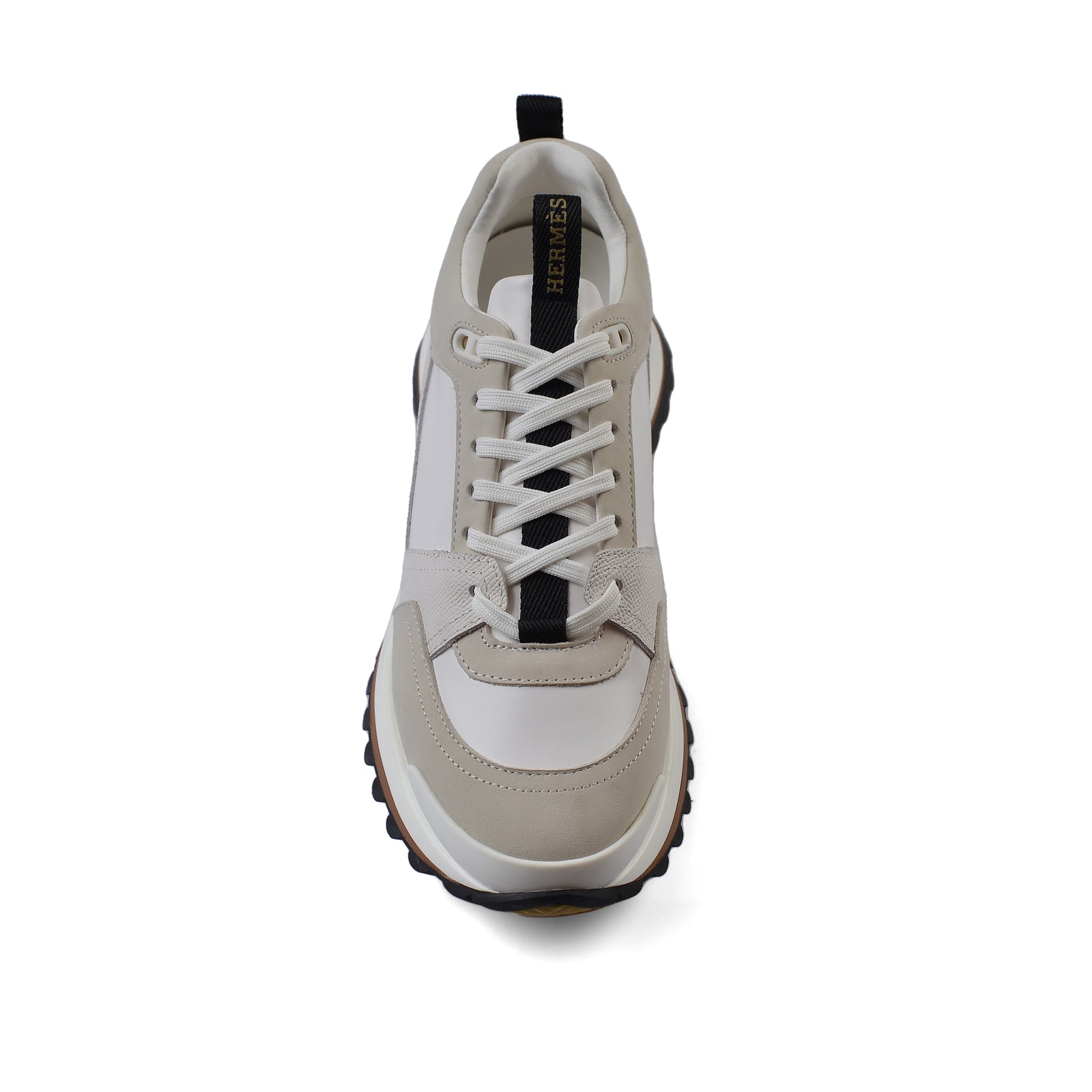 HERMES Leather Top Houses Champion the Aesthetic Sneakers Man LA009 White - 3