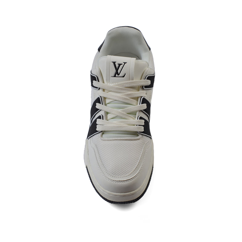 Louis Vuitton Trainer Monogram Denim Sneakers Man MD0128 White&Black - 3